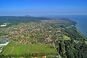 Gyenesdiás - letecký pohľad